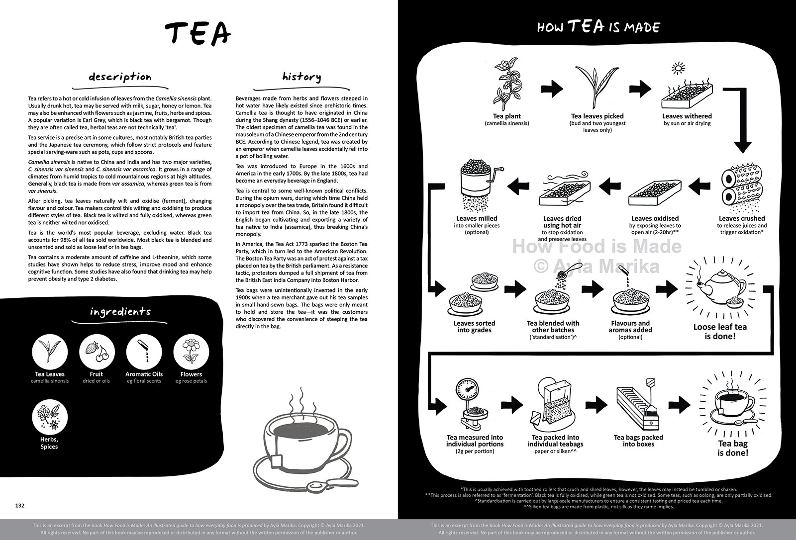 tea food infographic